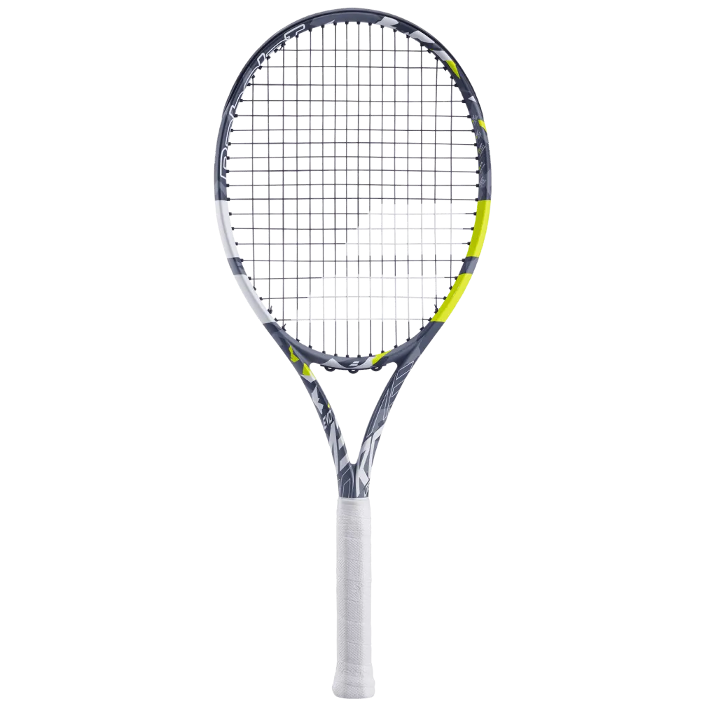 Babolat Evo Aero Lite 102 275g Strung Tennis Racket (Grey/Yellow)