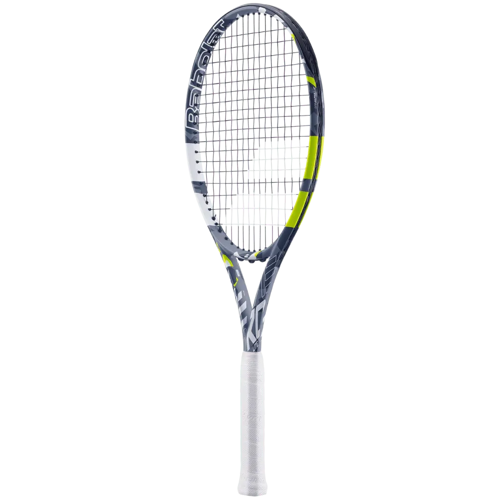 Babolat Evo Aero Lite 102 275g Strung Tennis Racket (Grey/Yellow) - Image 2