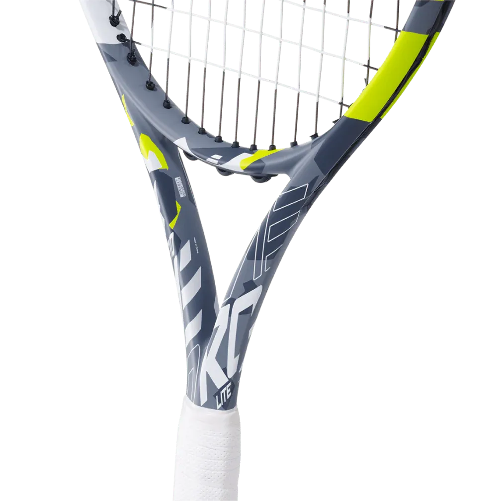 Babolat Evo Aero Lite 102 275g Strung Tennis Racket (Grey/Yellow) - Image 4