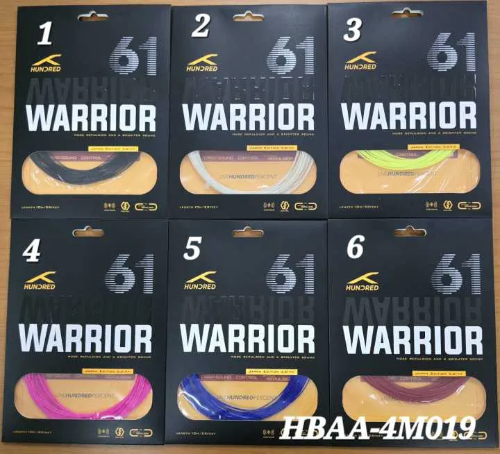 Hundred 61 Warrior (HBAA-4M019-4) Badminton String (0.61mm)