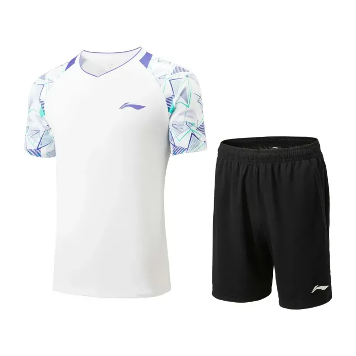 Li-Ning Badminton Competition Uniform Unisex - White/Black