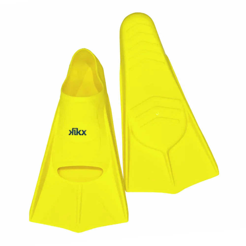 Kikx Short Silicone Training Fin in Yellow