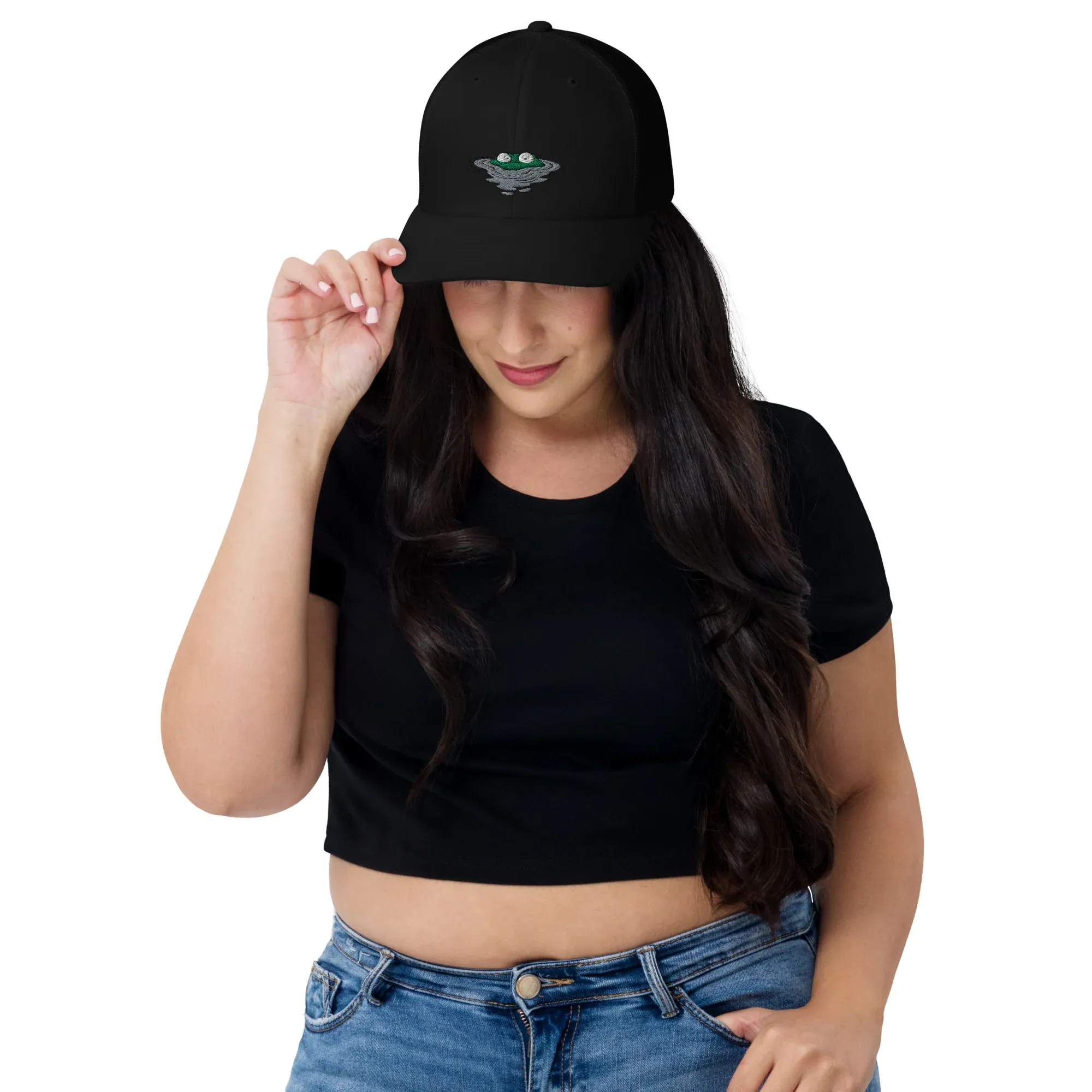 Frog Head in the Water Trucker Cap - Bart's Water Sports - Image 5