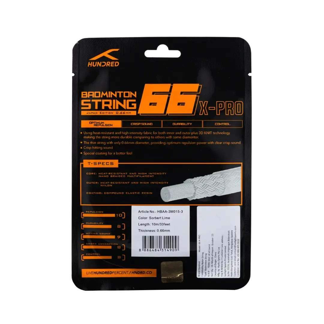 Hundred 66 X Pro Badminton String HBAA-3M015-3 - Image 2